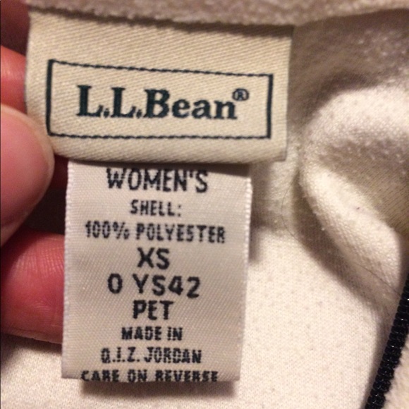 L.L. Bean white half-zip fleece - Picture 3 of 3